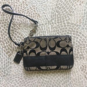 Coach monogram wristlet